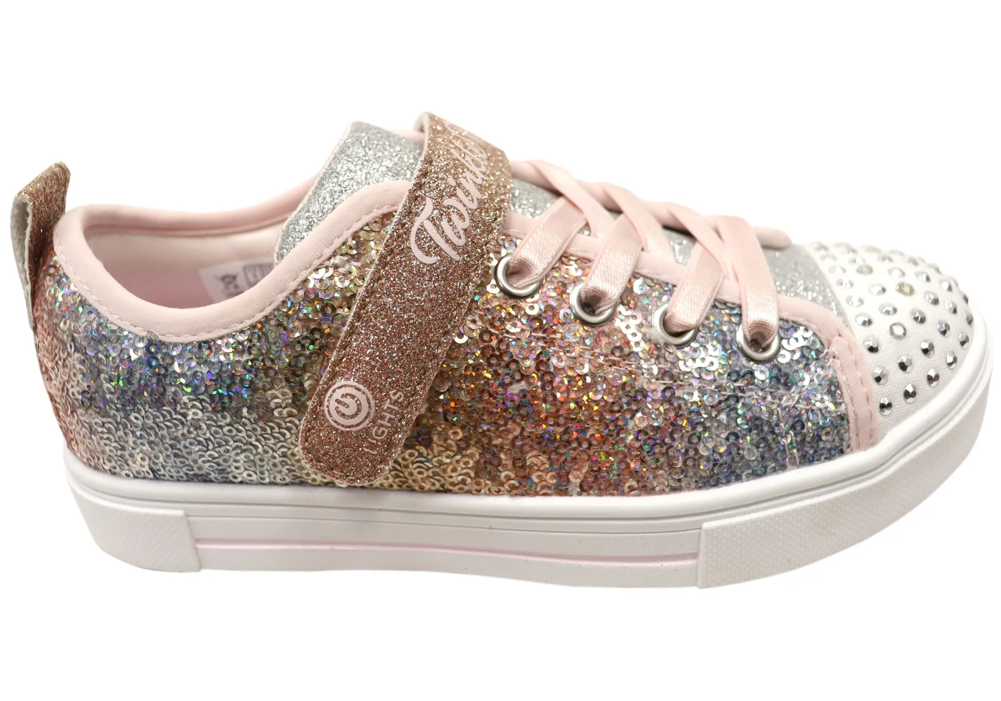 Skechers Kids S Lights Twinkle Sparks Chaussures à Paillettes avec Éclairage