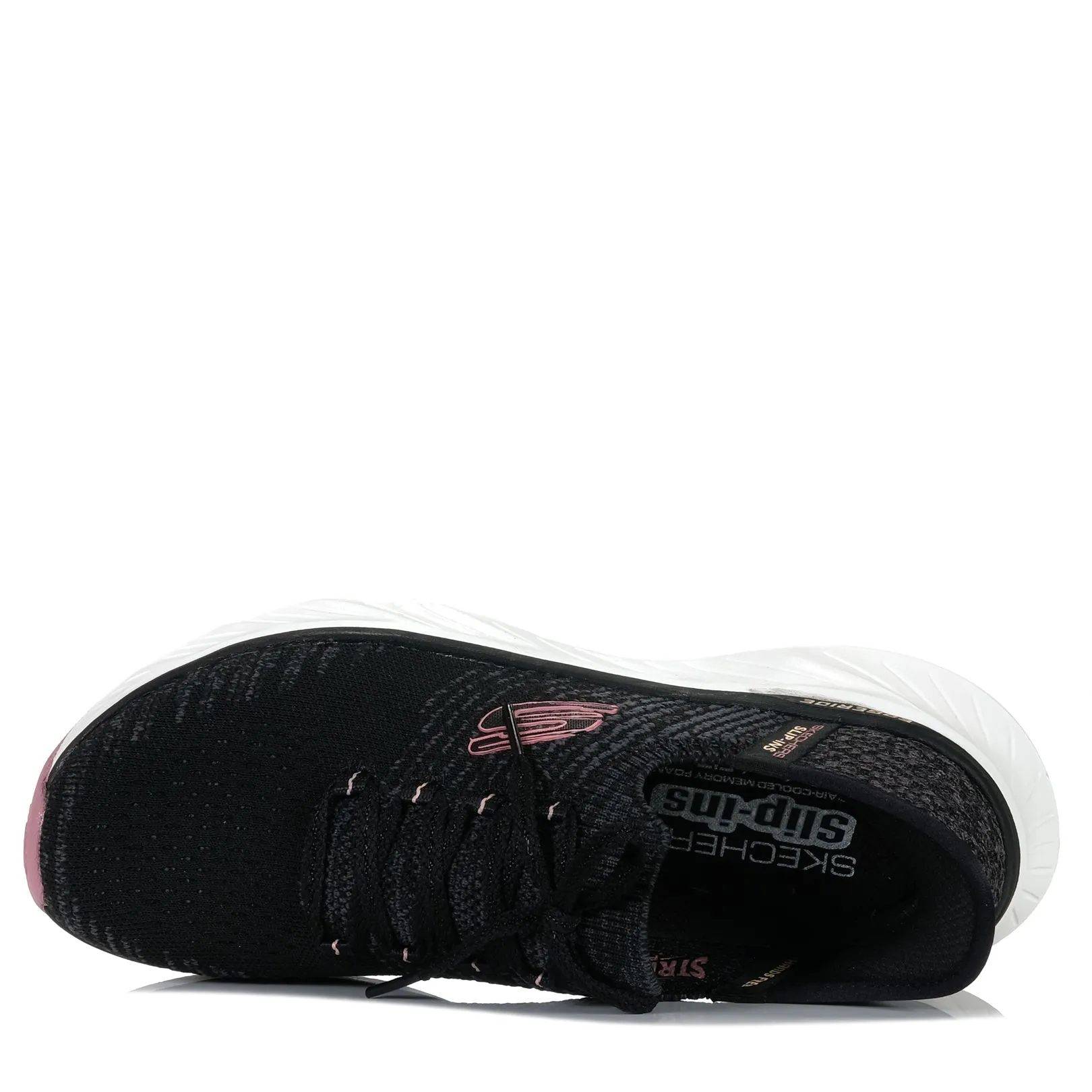 Skechers Slip-Ins Relaxed Fit : Chaussures Edgeride 150470 Noir/Rose_Skechers
