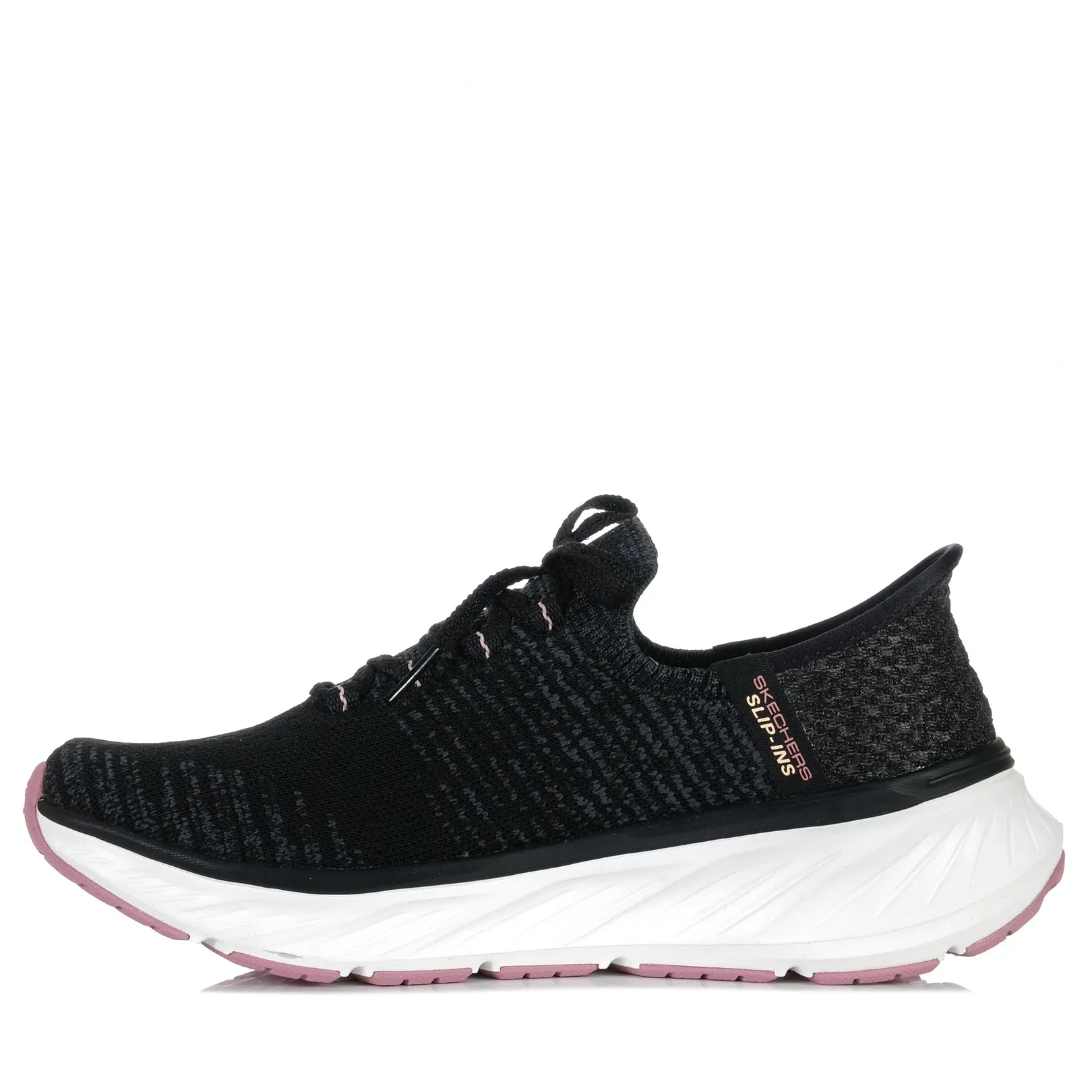 Skechers Slip-Ins Relaxed Fit : Chaussures Edgeride 150470 Noir/Rose_Skechers