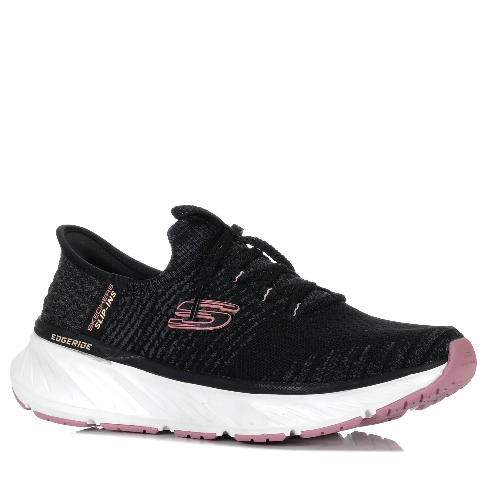 Skechers Slip-Ins Relaxed Fit : Chaussures Edgeride 150470 Noir/Rose_Skechers