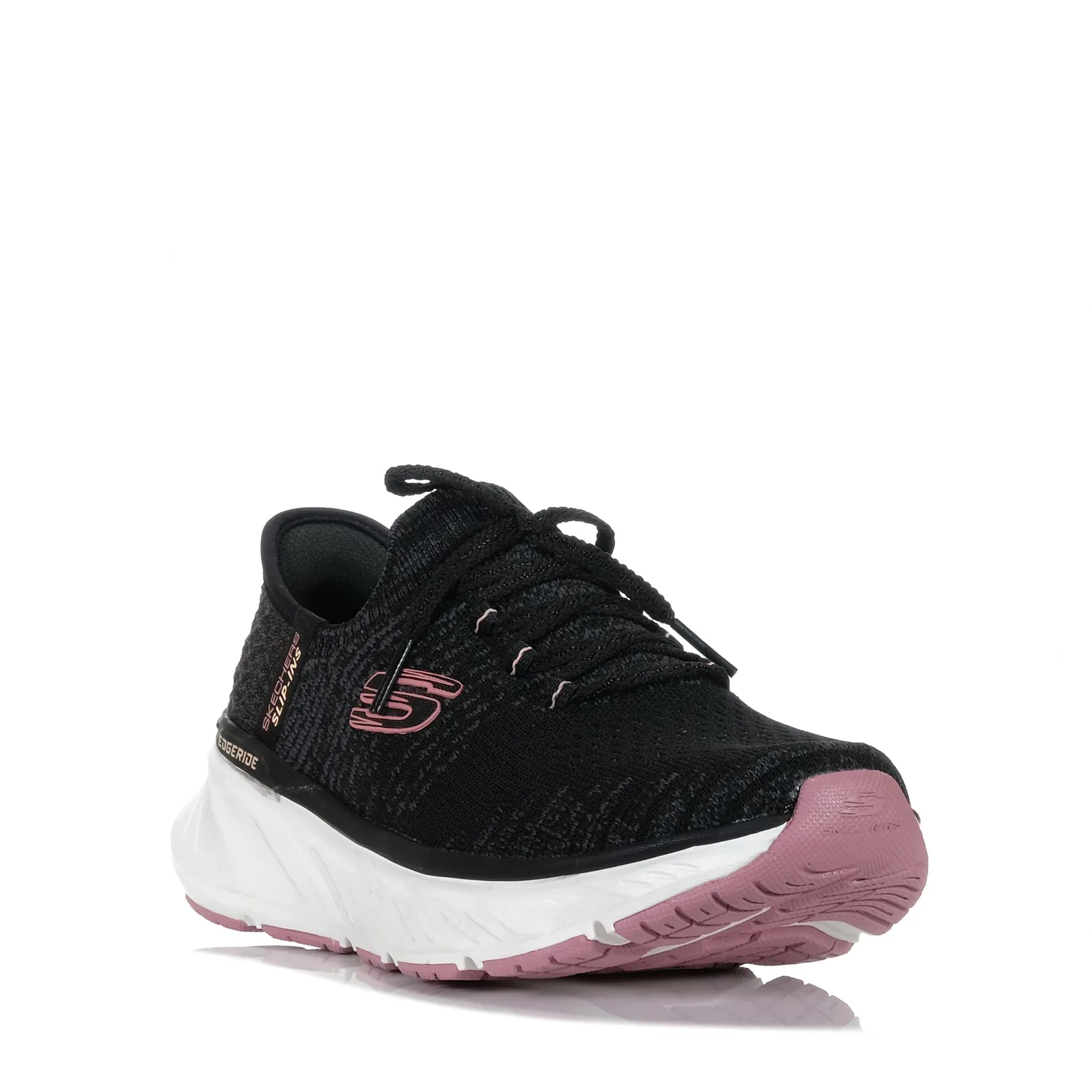 Skechers Slip-Ins Relaxed Fit : Chaussures Edgeride 150470 Noir/Rose_Skechers