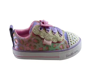 Skechers Chaussures pour Fillettes et Jeunes Enfants S Lights Shuffle Lite Sweet Spots