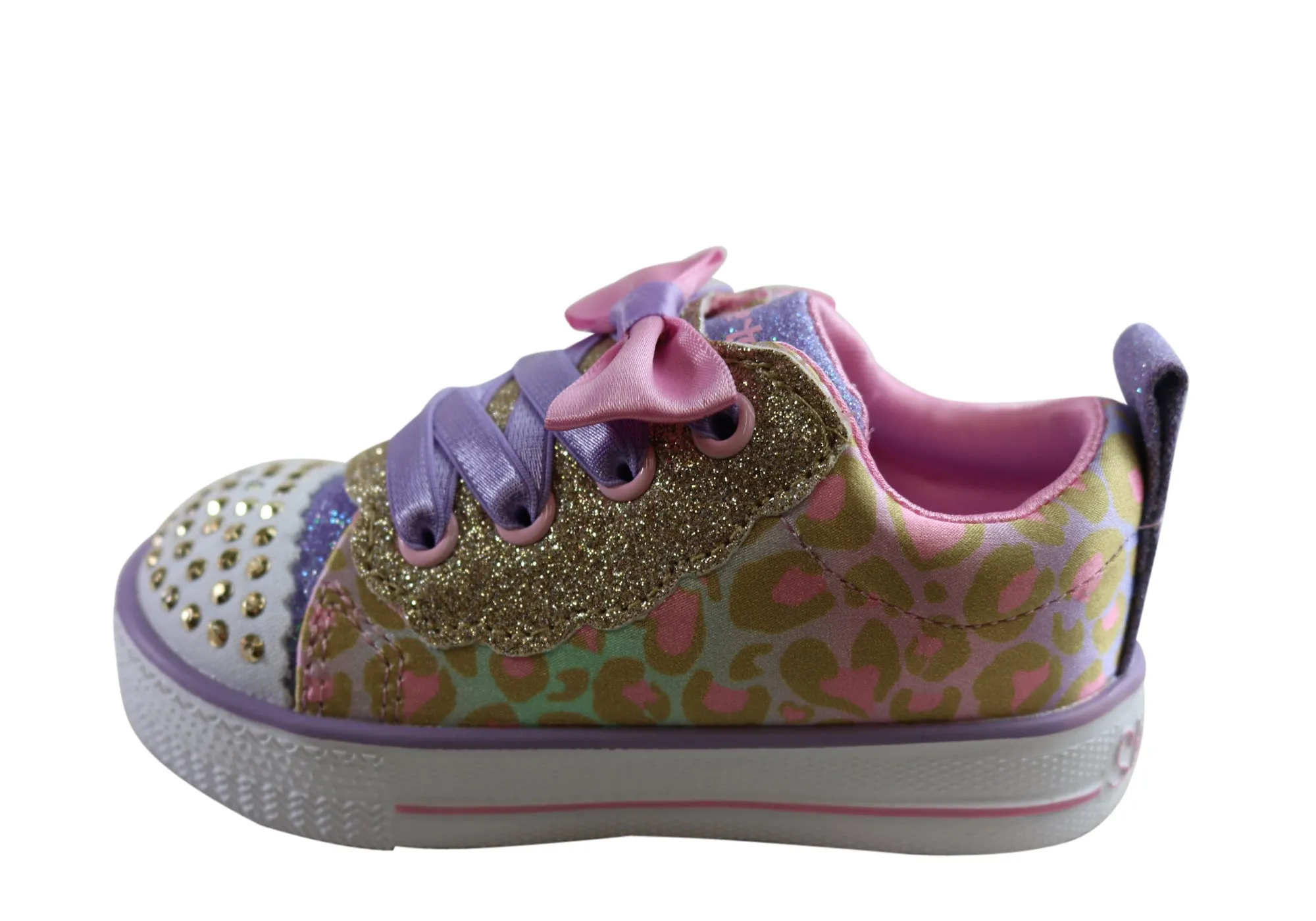 Skechers Chaussures pour Fillettes et Jeunes Enfants S Lights Shuffle Lite Sweet Spots