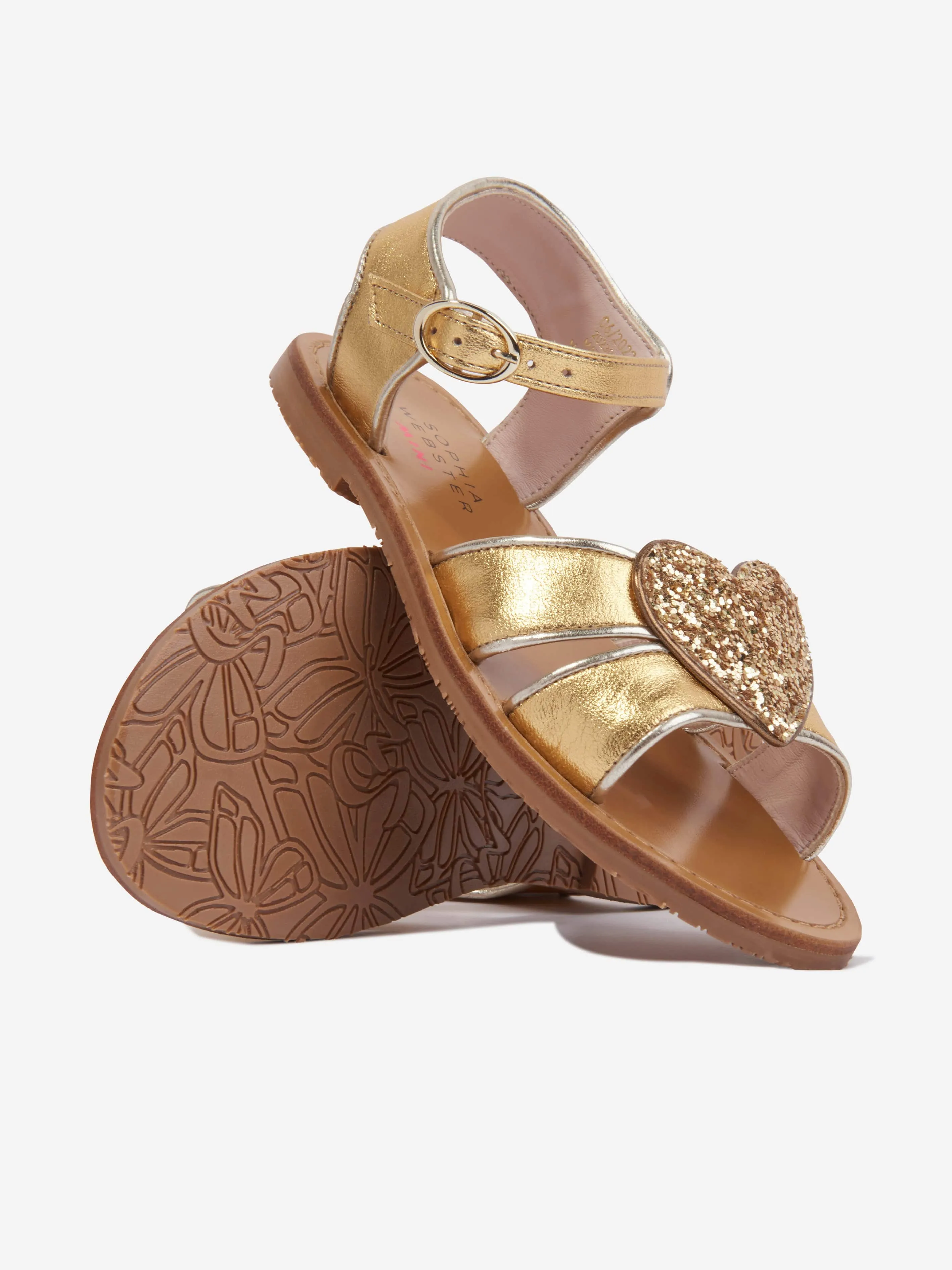 Sandales Amora en cuir pour filles Sophia Webster en or