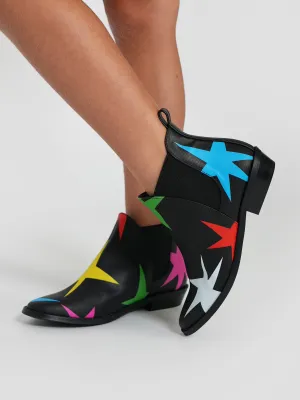 Bottes cheville étoile pour filles Stella McCartney en noir