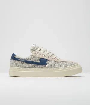 Chaussures de tennis en mesh Dellow S-Strike Cup de Stepney Workers Club - Écru / Bleu Chaussures Stepney Workers Club