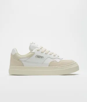 Stepney Workers Club Chaussures en Cuir Perlé - Blanc Printemps Stepney Workers Club Chaussures