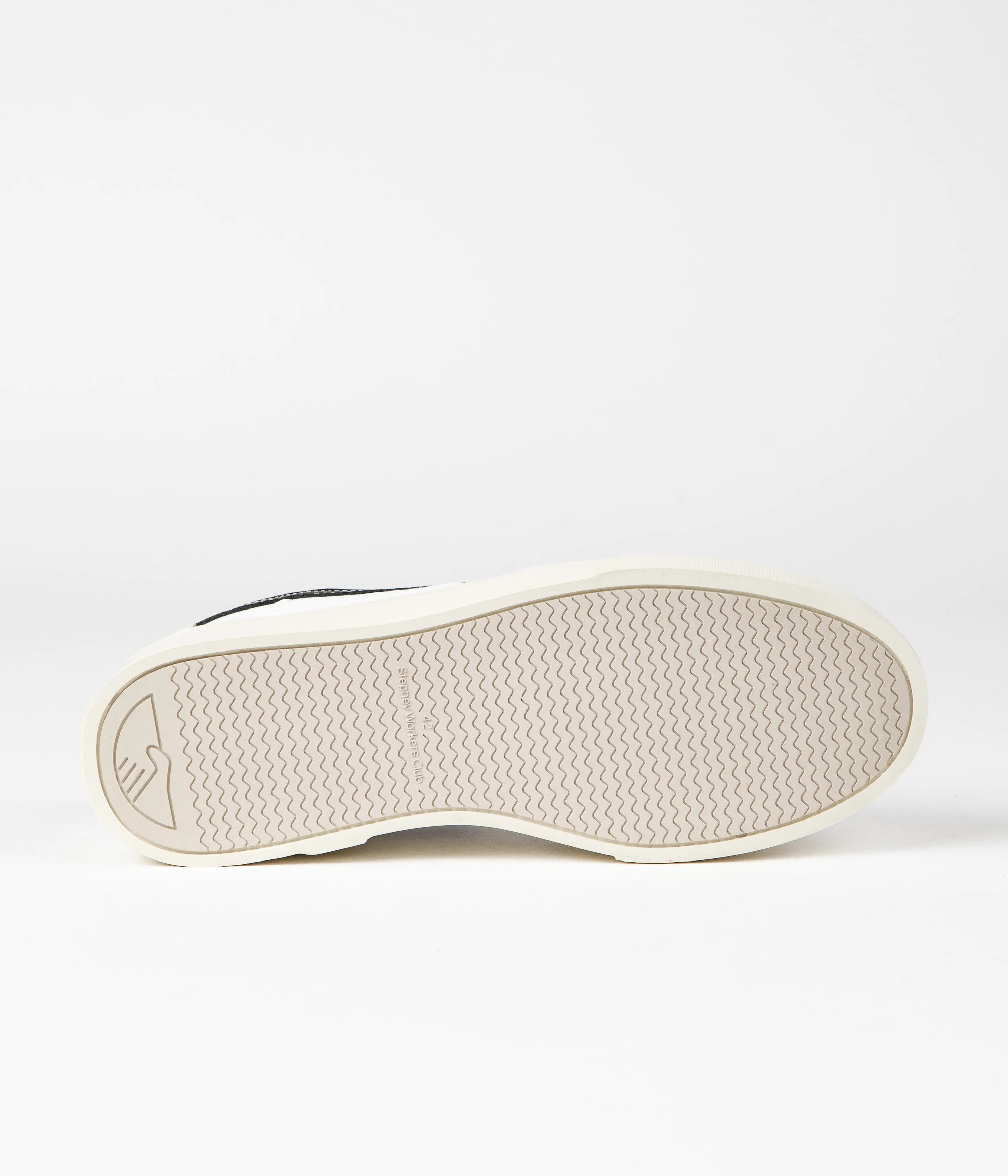 Stepney Workers Club Chaussures en cuir Pearl S-Strike - Blanc / Noir Chaussures Stepney Workers Club