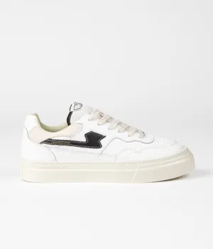 Stepney Workers Club Chaussures en cuir Pearl S-Strike - Blanc / Noir Chaussures Stepney Workers Club