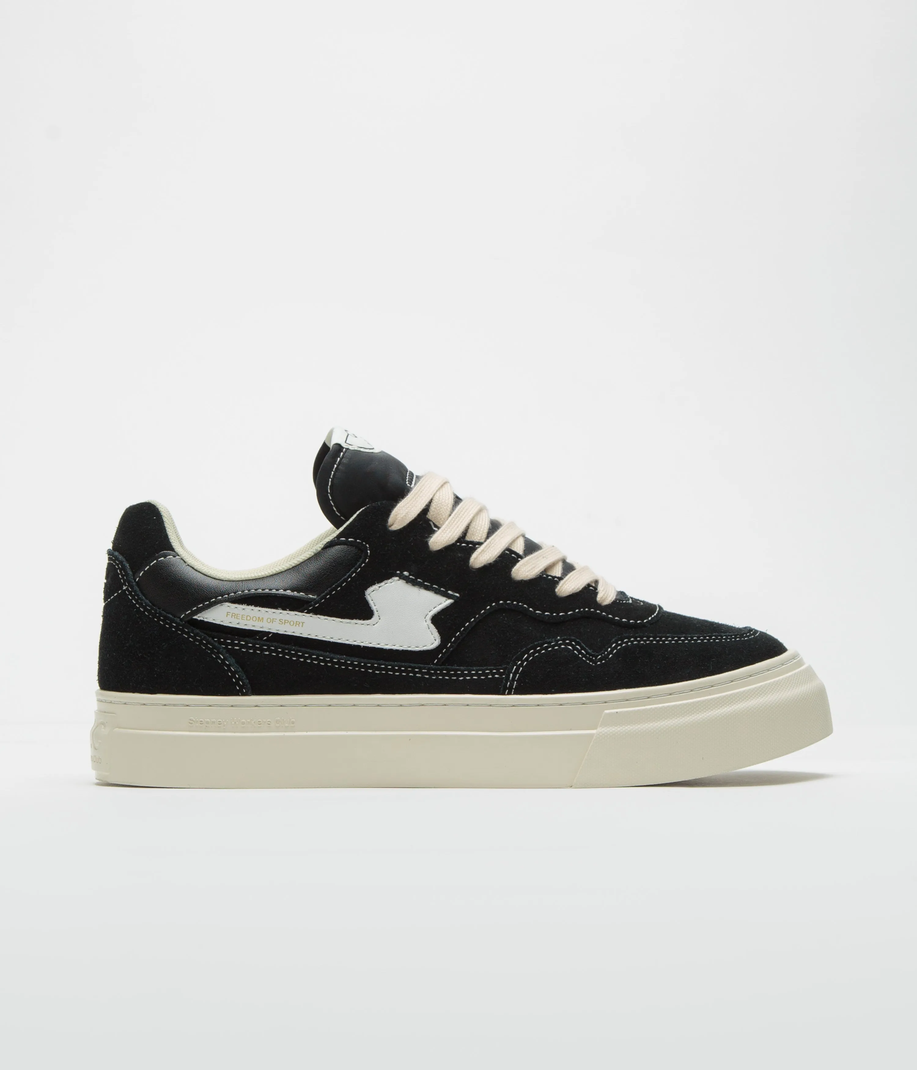Stepney Workers Club Chaussures en daim Pearl S-Strike - Noir / Blanc Stepney Workers Club Chaussures