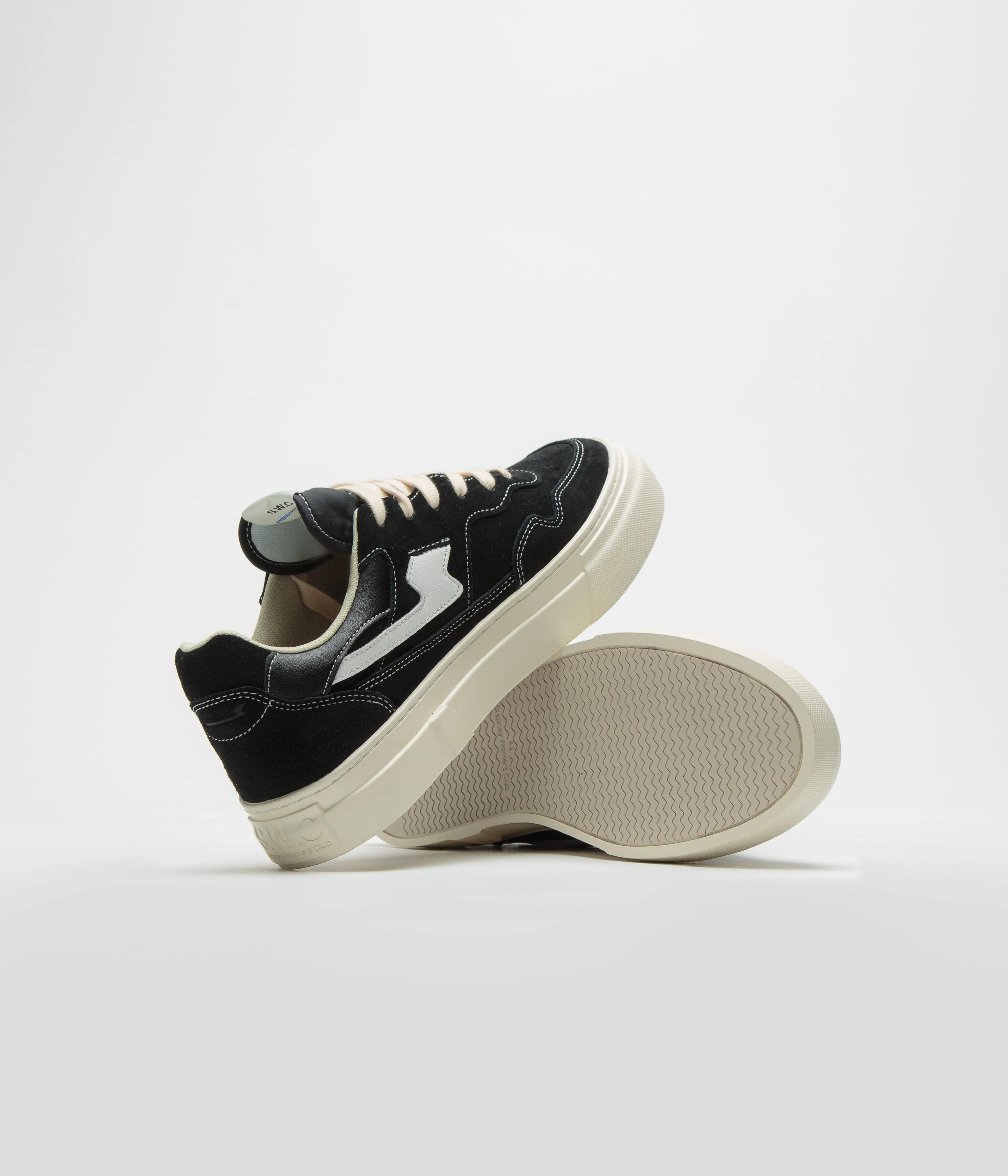 Stepney Workers Club Chaussures en daim Pearl S-Strike - Noir / Blanc Stepney Workers Club Chaussures