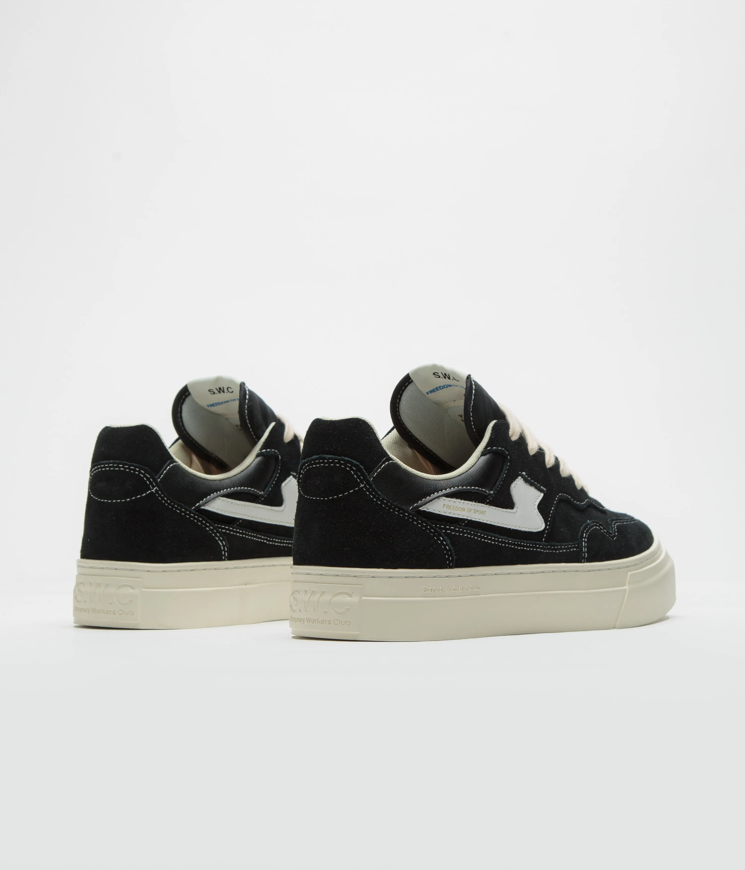 Stepney Workers Club Chaussures en daim Pearl S-Strike - Noir / Blanc Stepney Workers Club Chaussures