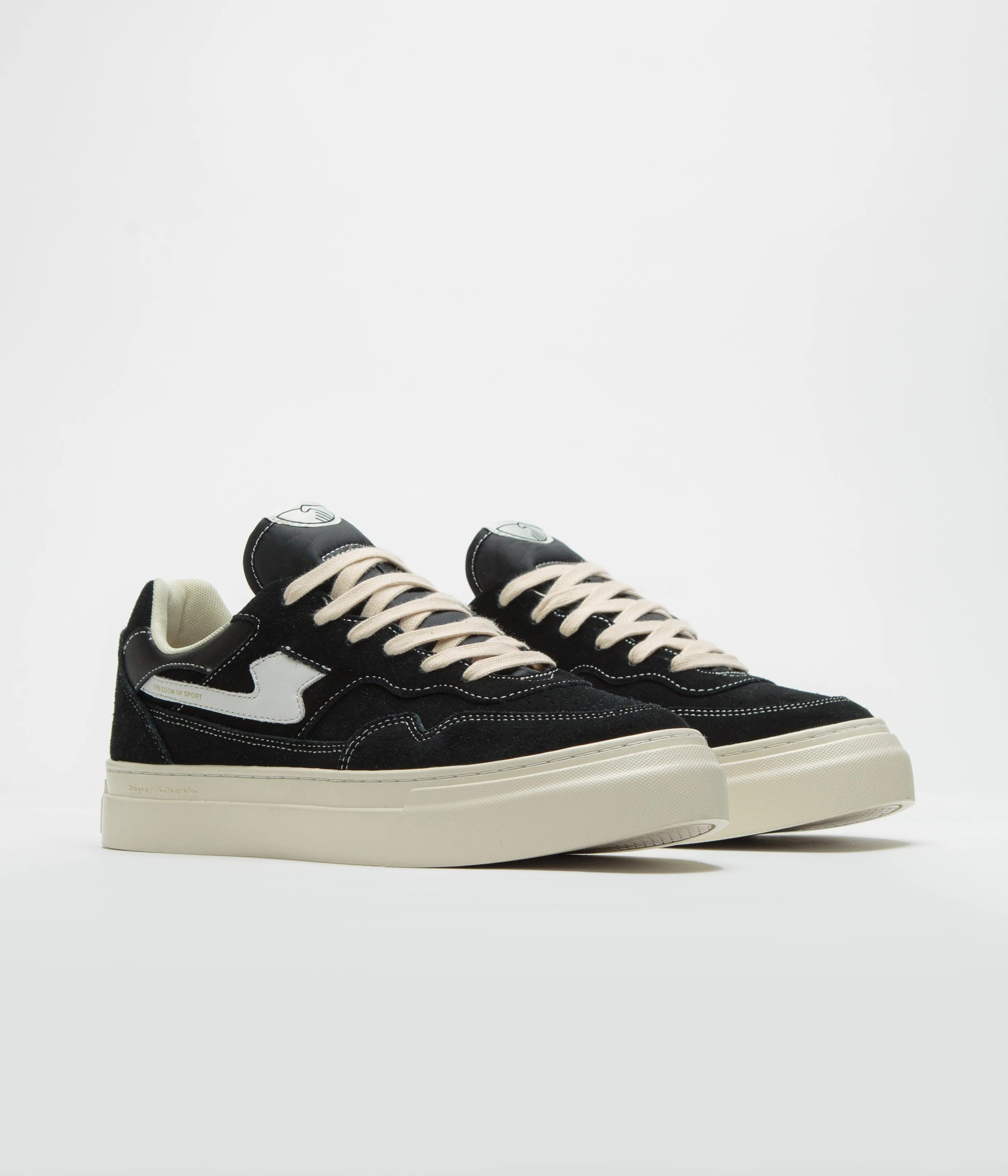 Stepney Workers Club Chaussures en daim Pearl S-Strike - Noir / Blanc Stepney Workers Club Chaussures
