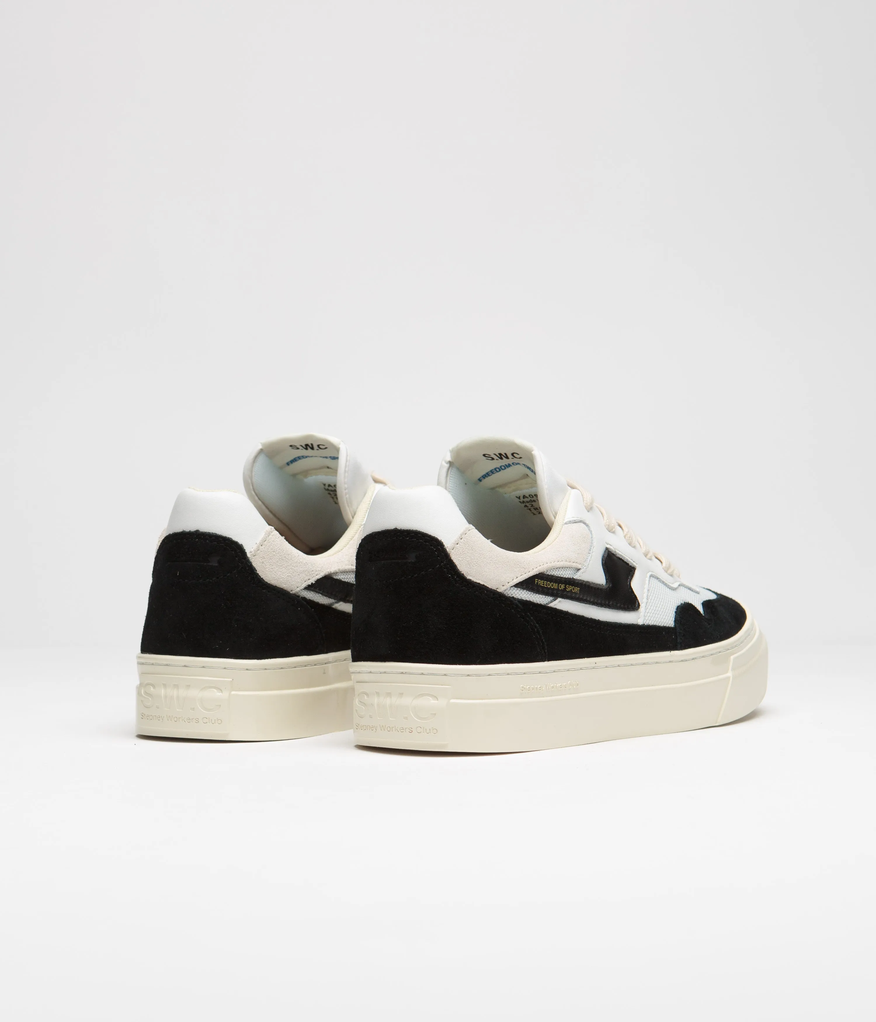 Stepney Workers Club Chaussures en daim Pearl S-Strike - Blanc / Noir Stepney Workers Club