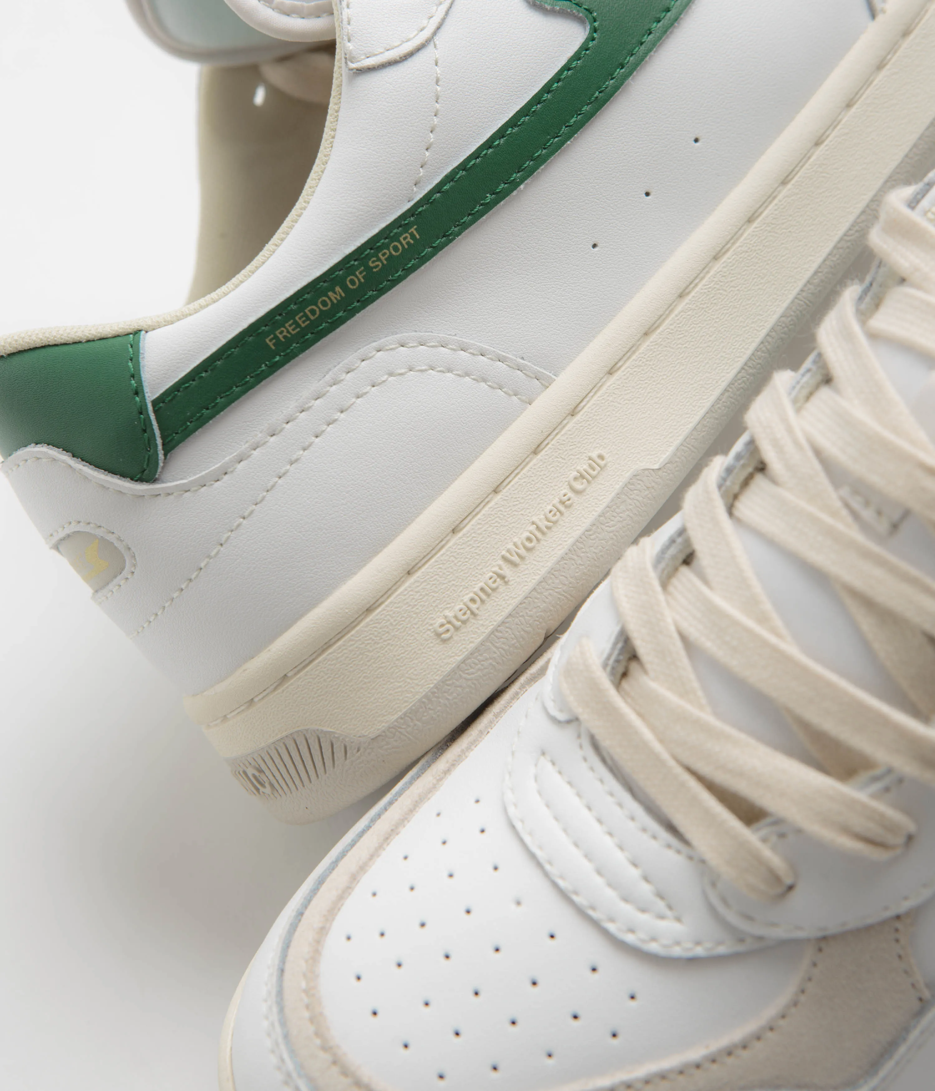 Stepney Workers Club Pro Cup 01 S-Strike Chaussures - Blanc / Vert Chaussures Stepney Workers Club