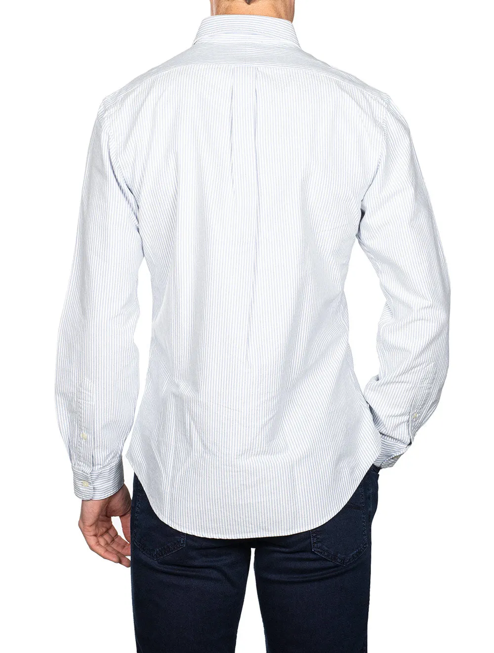 Chemise à rayures B/d Bleue