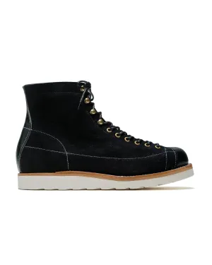 Les bottes de travail Ten Mile MA24009 de The Real McCoy's / Cuir Rough Out Noir