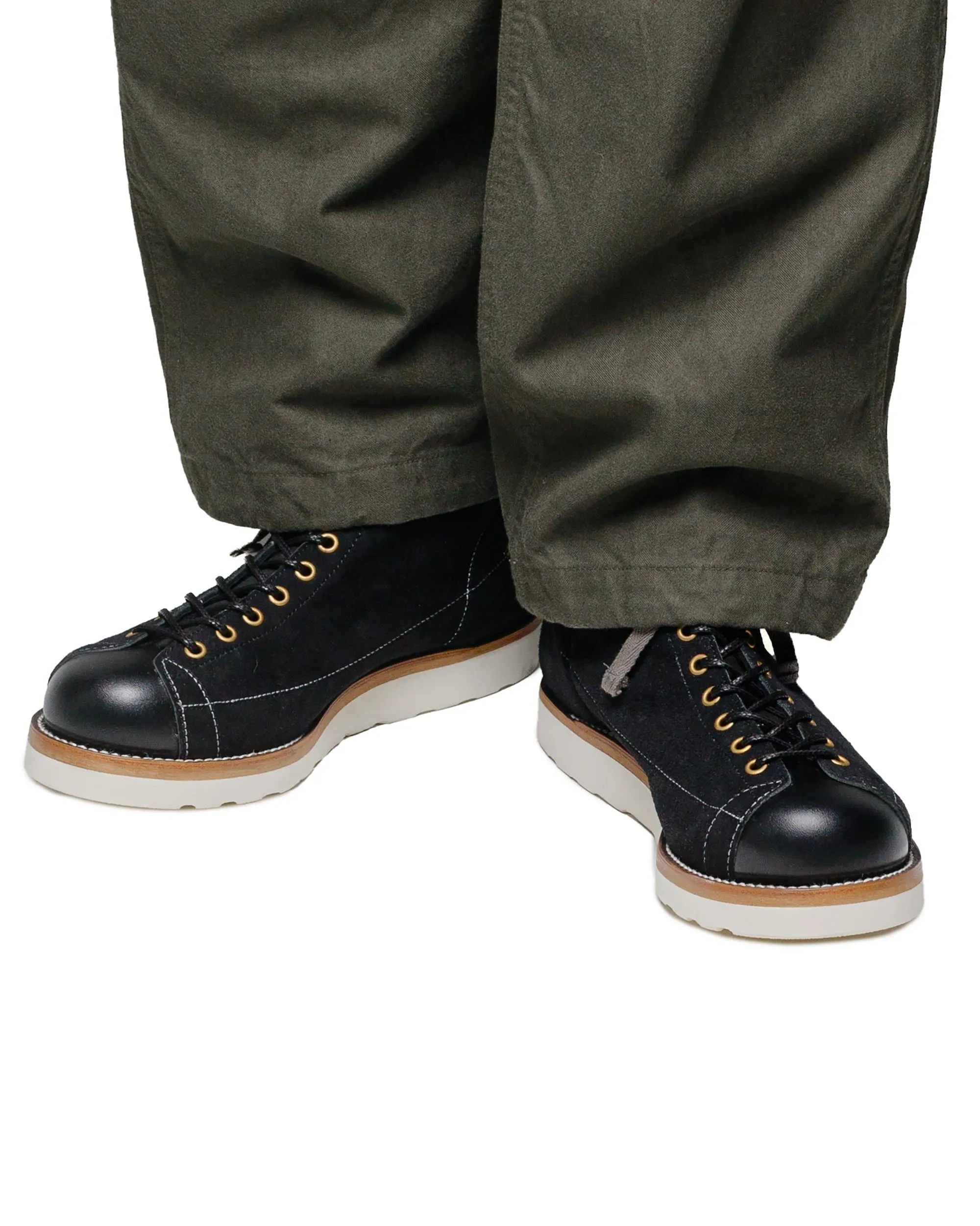 Les bottes de travail Ten Mile MA24009 de The Real McCoy's / Cuir Rough Out Noir