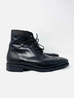 Chaussures Bottes Homme en Cuir Noir à Lacets Taille 9.5 Jeudi
