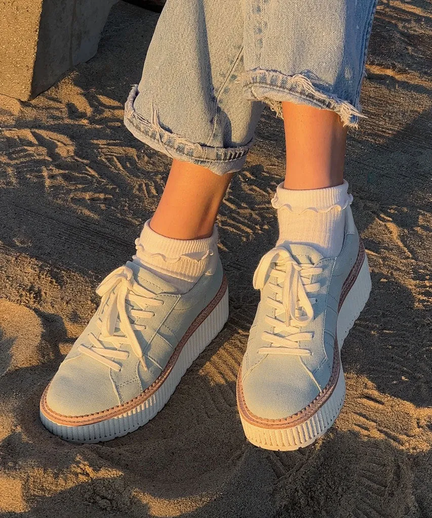 BASKETS TIGER JEAN BLEU CLAIR
