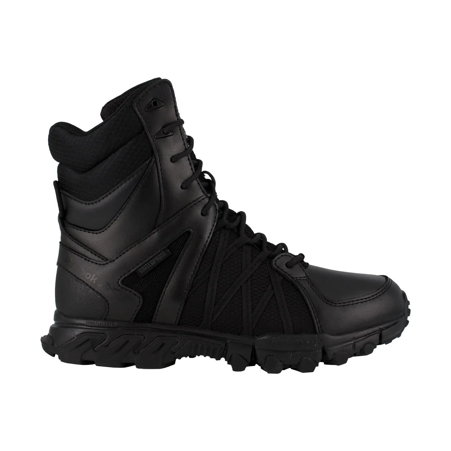 Botte tactique Trailgrip 8 pouces à embout souple, imperméable, isolée, avec fermeture éclair latérale, noire