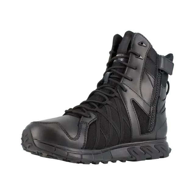 Botte tactique Trailgrip 8 pouces à embout souple, imperméable, isolée, avec fermeture éclair latérale, noire