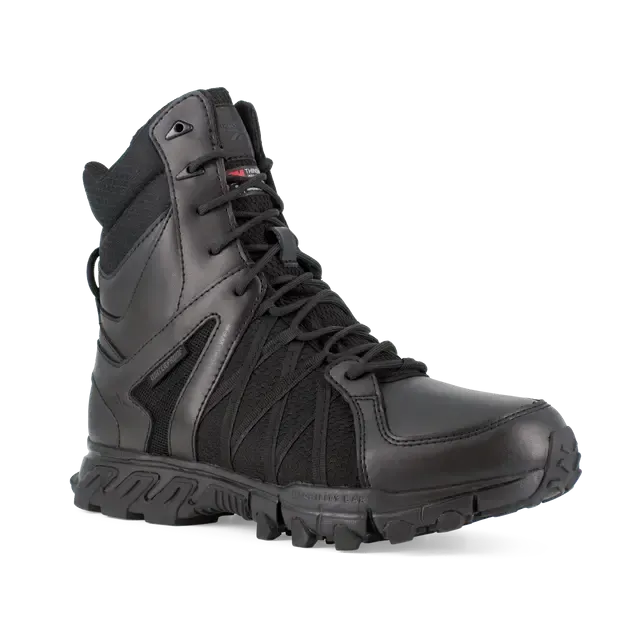 Botte tactique Trailgrip 8 pouces à embout souple, imperméable, isolée, avec fermeture éclair latérale, noire