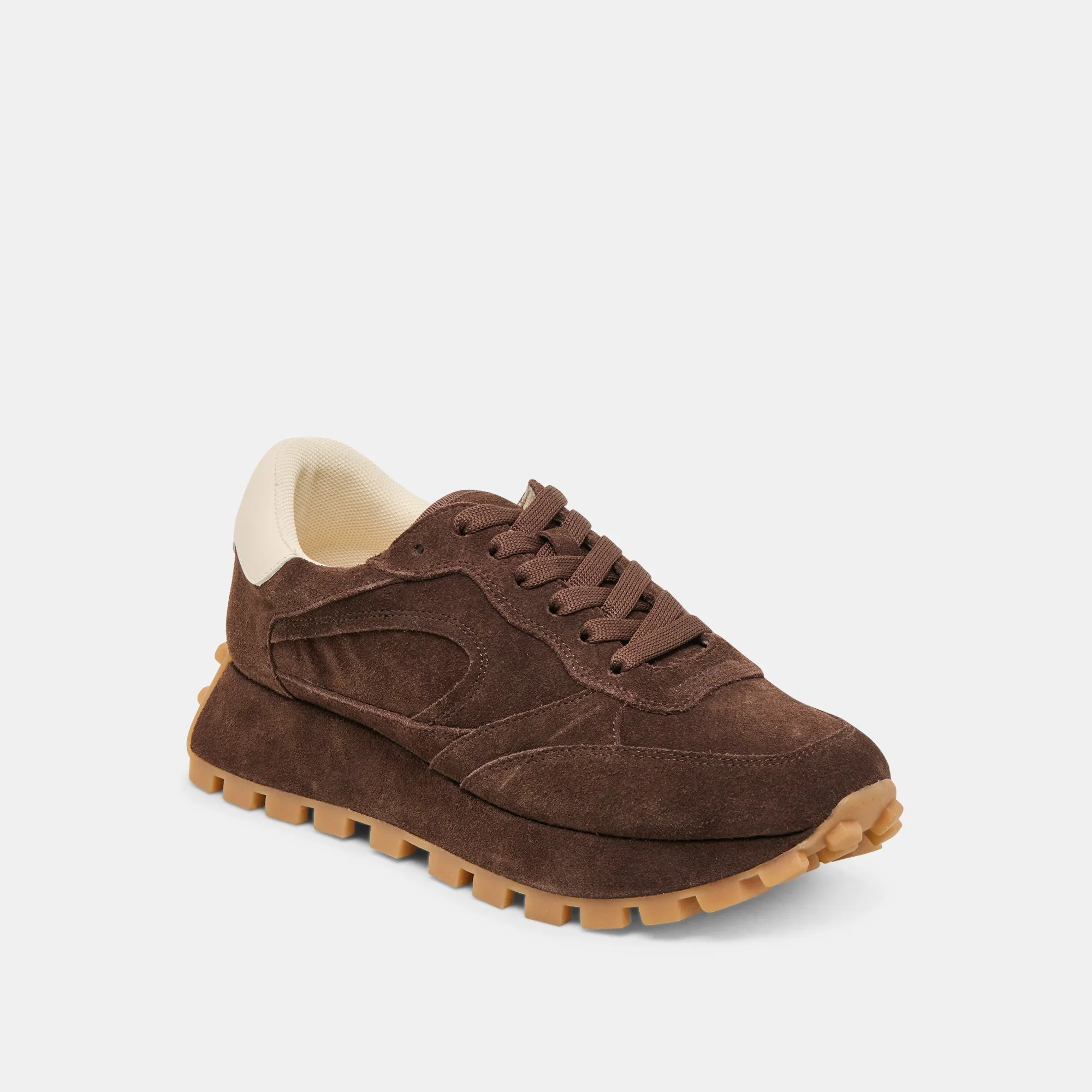 TRICIA SNEAKERS CUIR SUÉDÉ MARRON FONCÉ