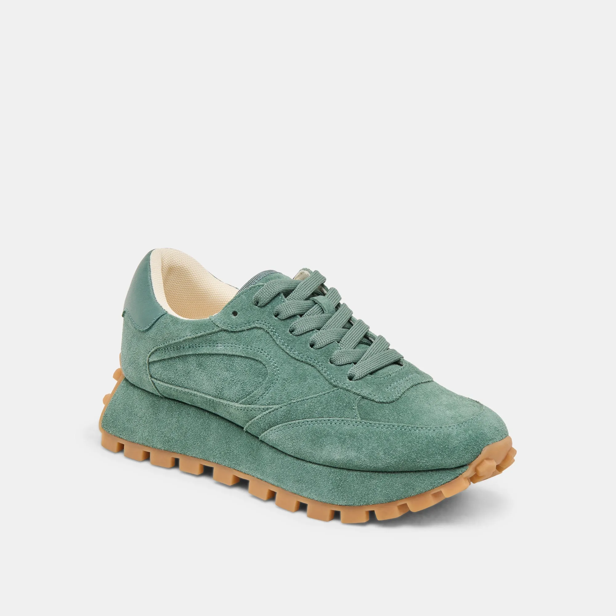 TRICIA SNEAKERS VERT FONCÉ SUÈDE