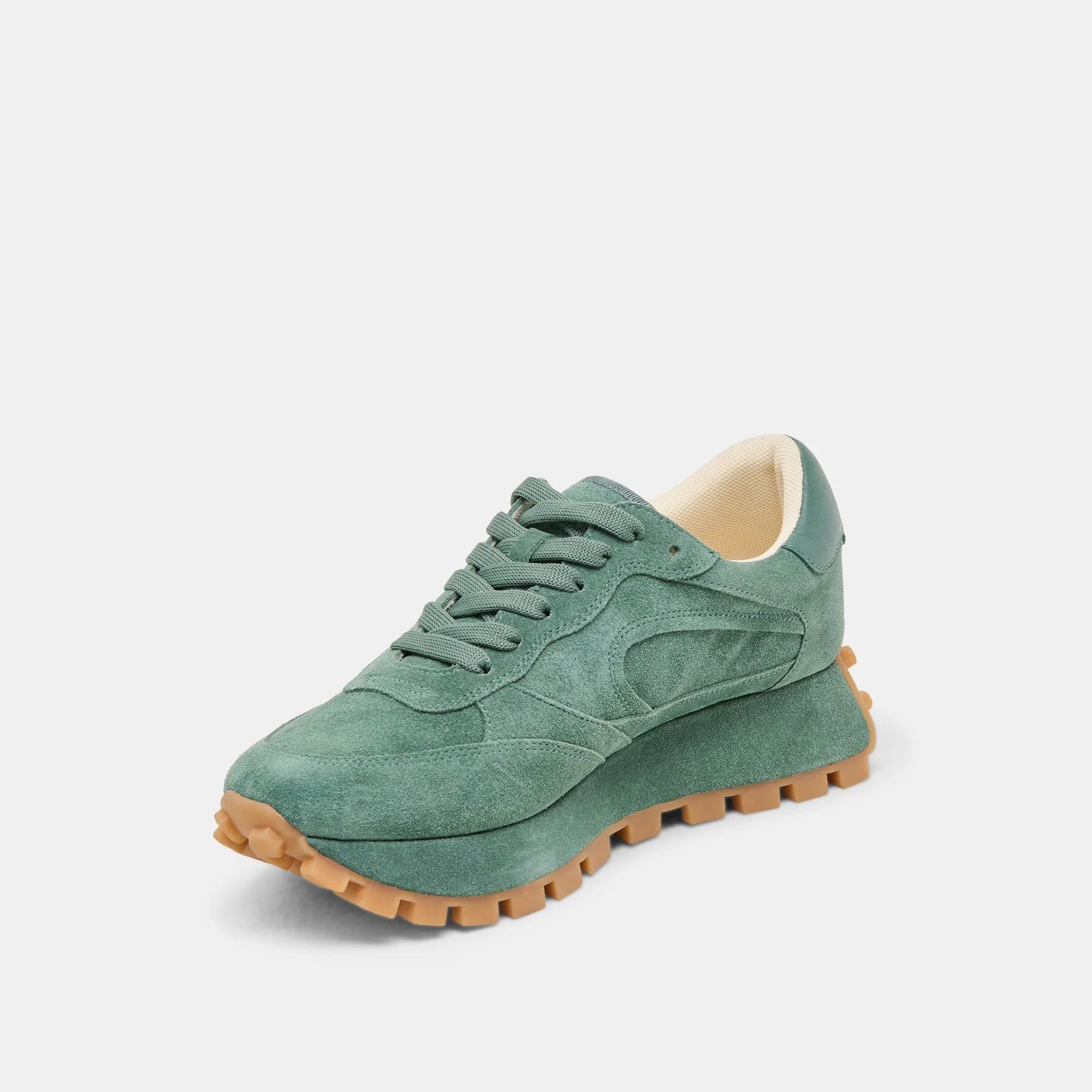 TRICIA SNEAKERS VERT FONCÉ SUÈDE