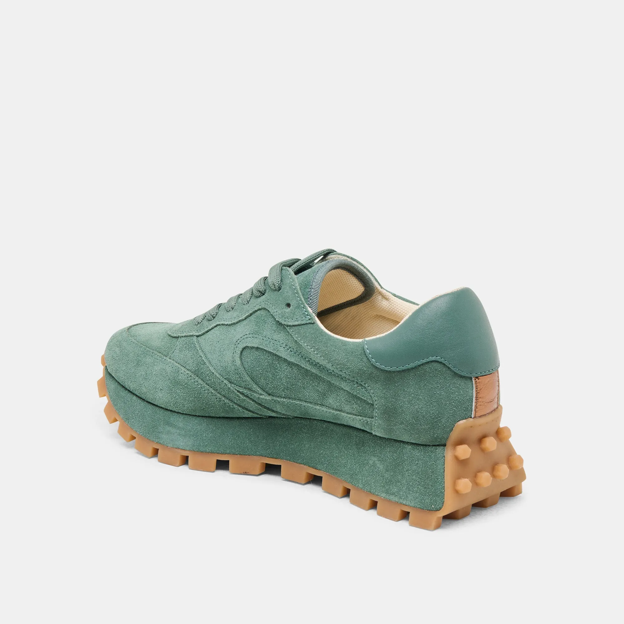 TRICIA SNEAKERS VERT FONCÉ SUÈDE