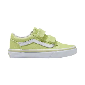 Vans Girl's (Préscolaire) Old Skool V Pailleté Vert Lime Sorbet