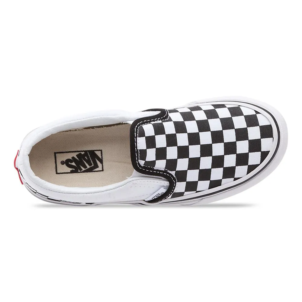 Vans Kids Checkerboard Slip-On Noir/Blanc