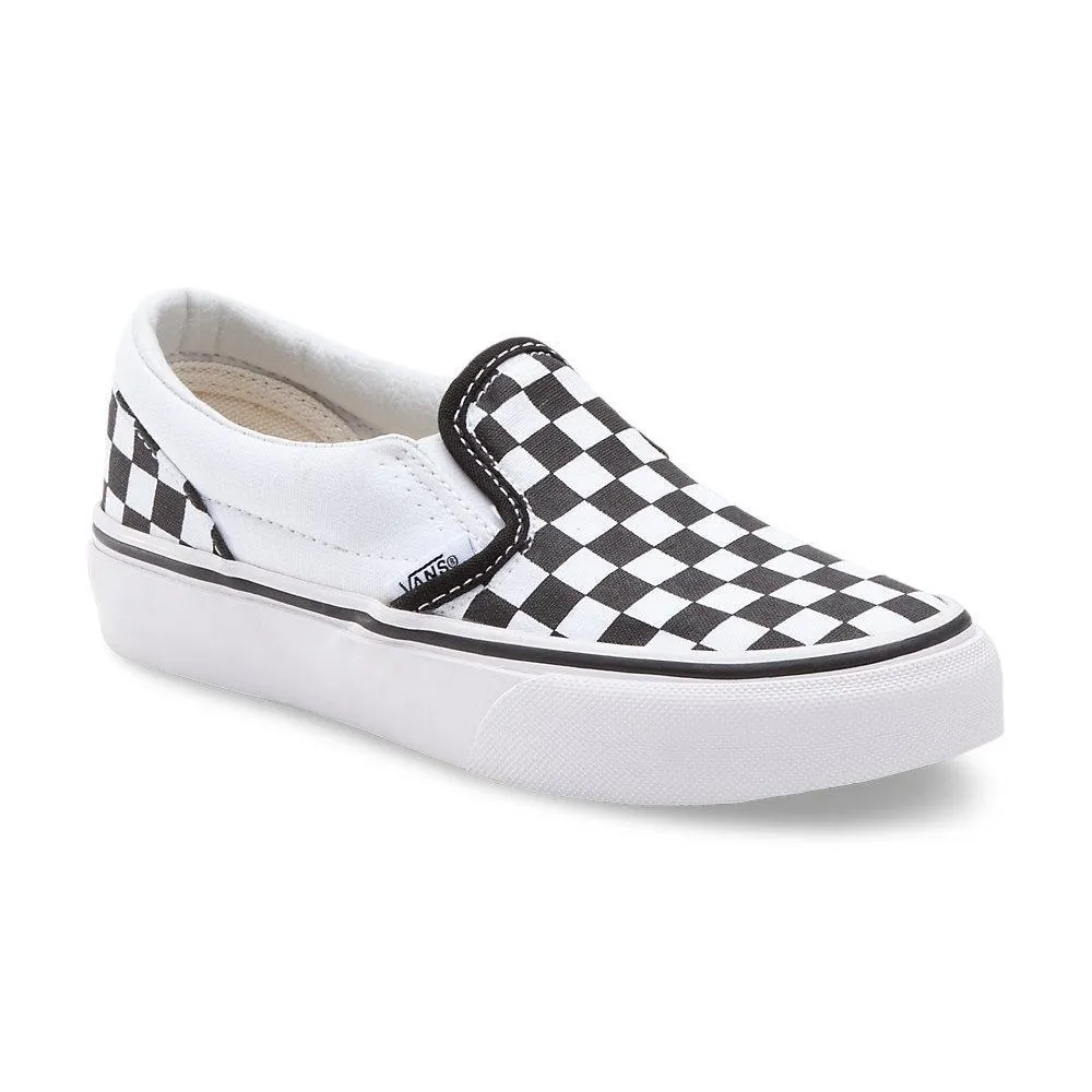 Vans Kids Checkerboard Slip-On Noir/Blanc