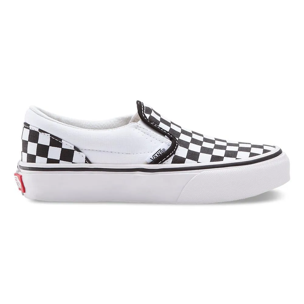 Vans Kids Checkerboard Slip-On Noir/Blanc