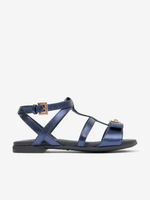 Sandales Versace Girls Medusa Heart en bleu marine