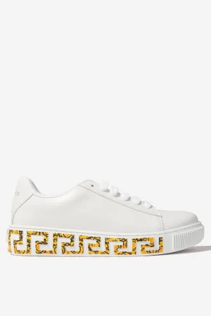 Baskets La Greca en cuir pour enfants Versace