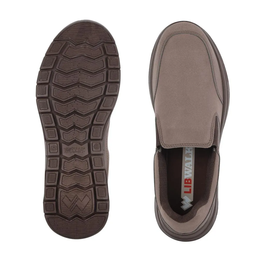 Chaussures décontractées sans lacets Warrior Brown pour hommes - Marche décontractée par Liberty
