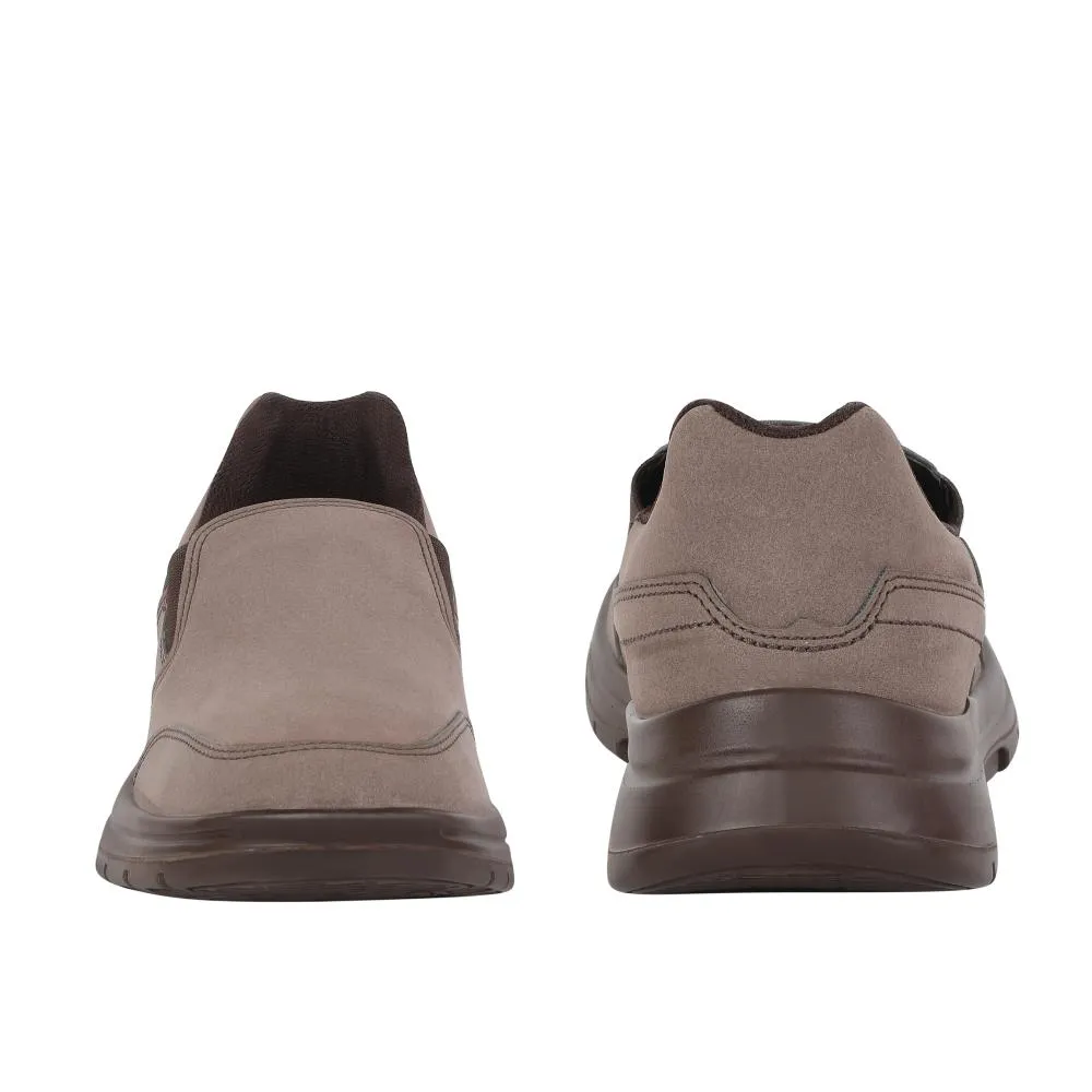 Chaussures décontractées sans lacets Warrior Brown pour hommes - Marche décontractée par Liberty