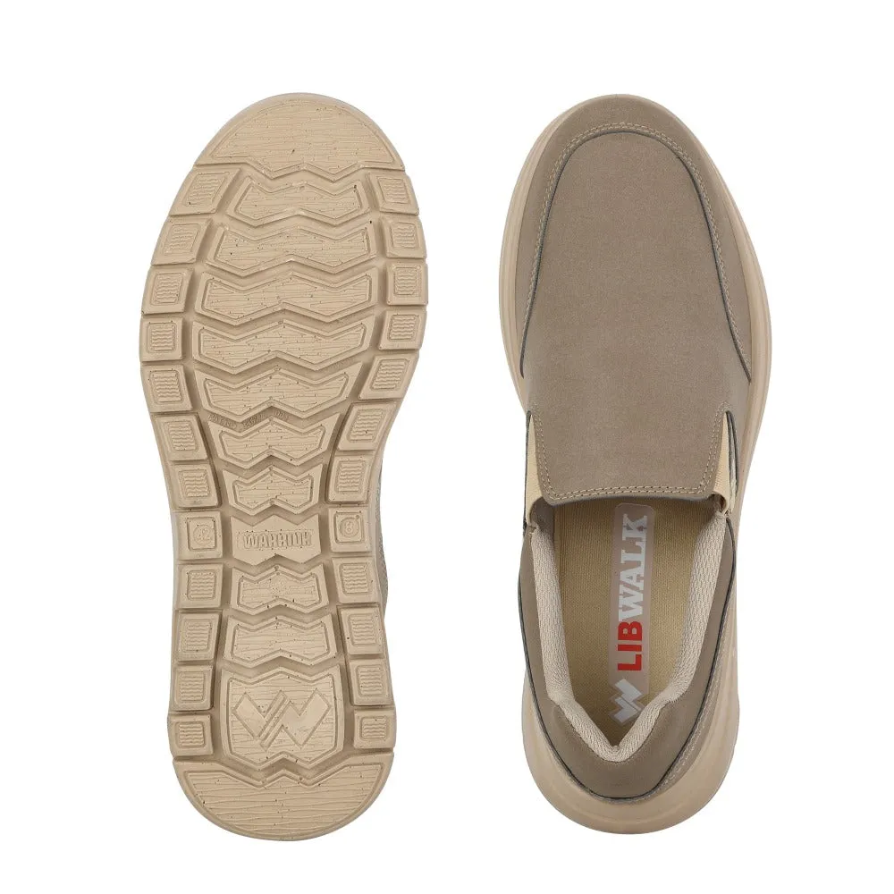 Chaussures décontractées Warrior Camel sans laçage pour hommes - Marche décontractée par Liberty