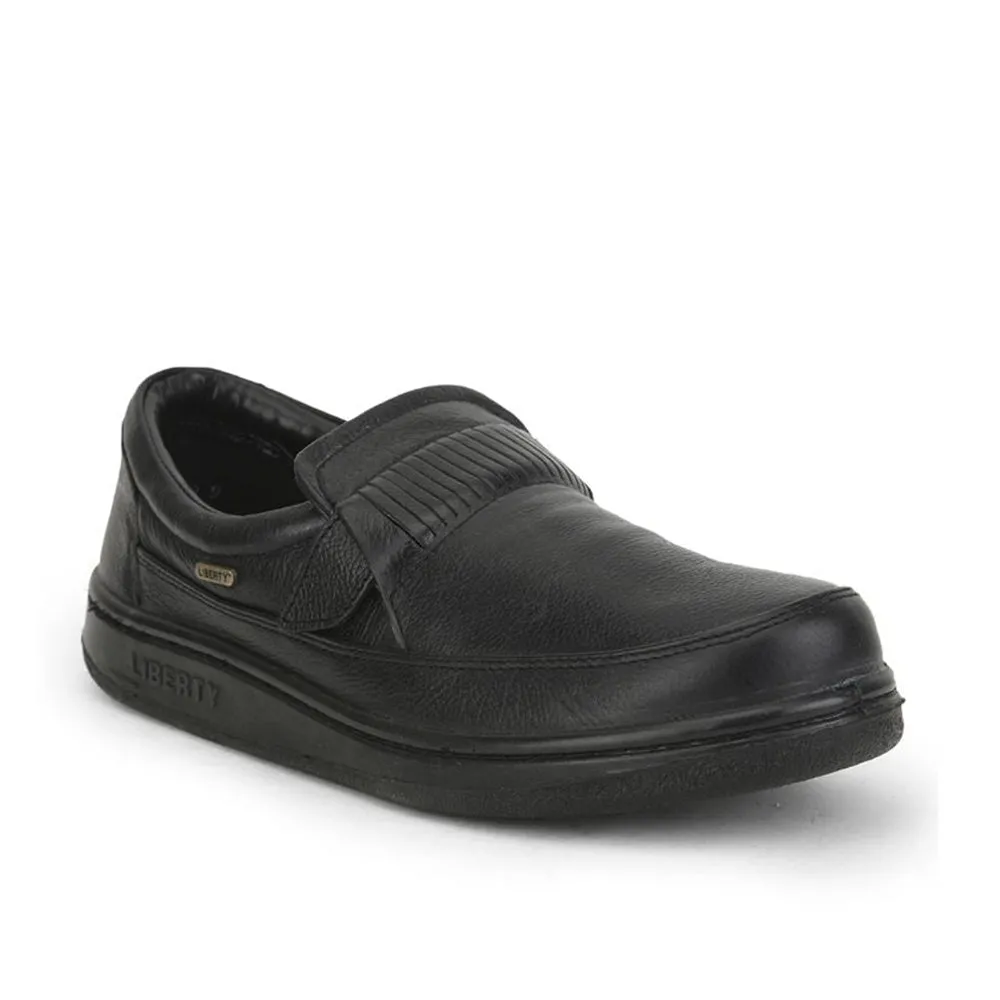 Chaussures Décontractées Sans Lacets Warrior Pour Hommes (Noir) 2078-59 Par Liberty