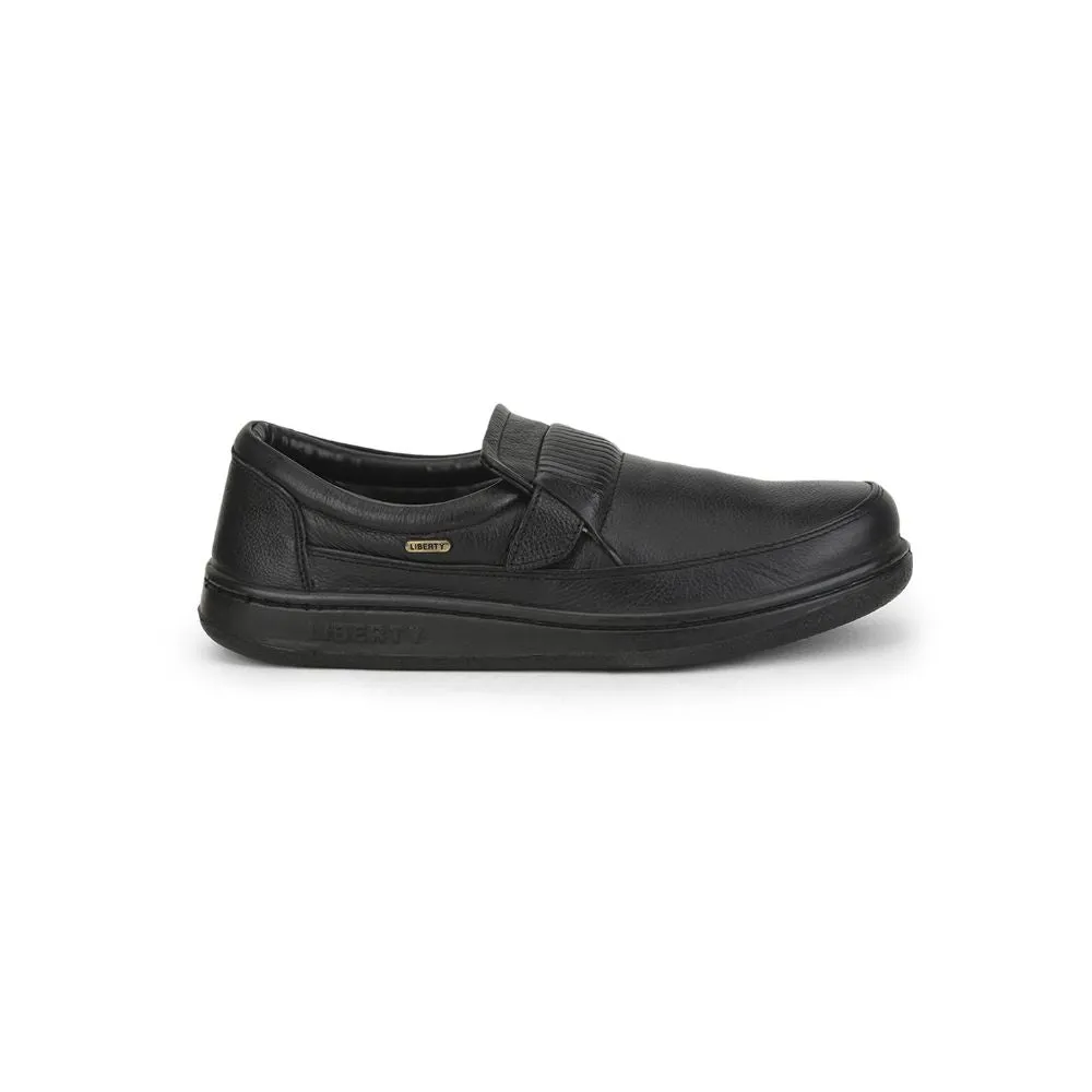 Chaussures Décontractées Sans Lacets Warrior Pour Hommes (Noir) 2078-59 Par Liberty