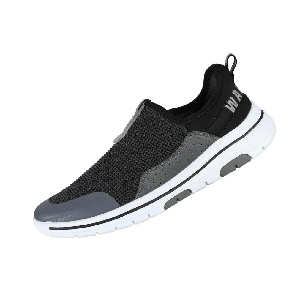 Chaussures décontractées sans lacets Warrior Grey pour hommes - Marche facile par Liberty