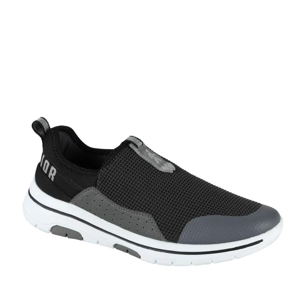 Chaussures décontractées sans lacets Warrior Grey pour hommes - Marche facile par Liberty