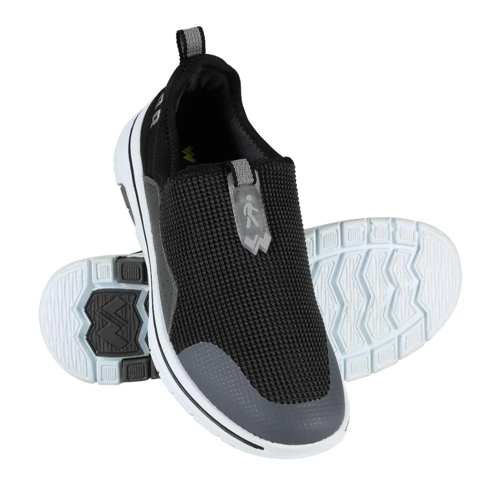 Chaussures décontractées sans lacets Warrior Grey pour hommes - Marche facile par Liberty