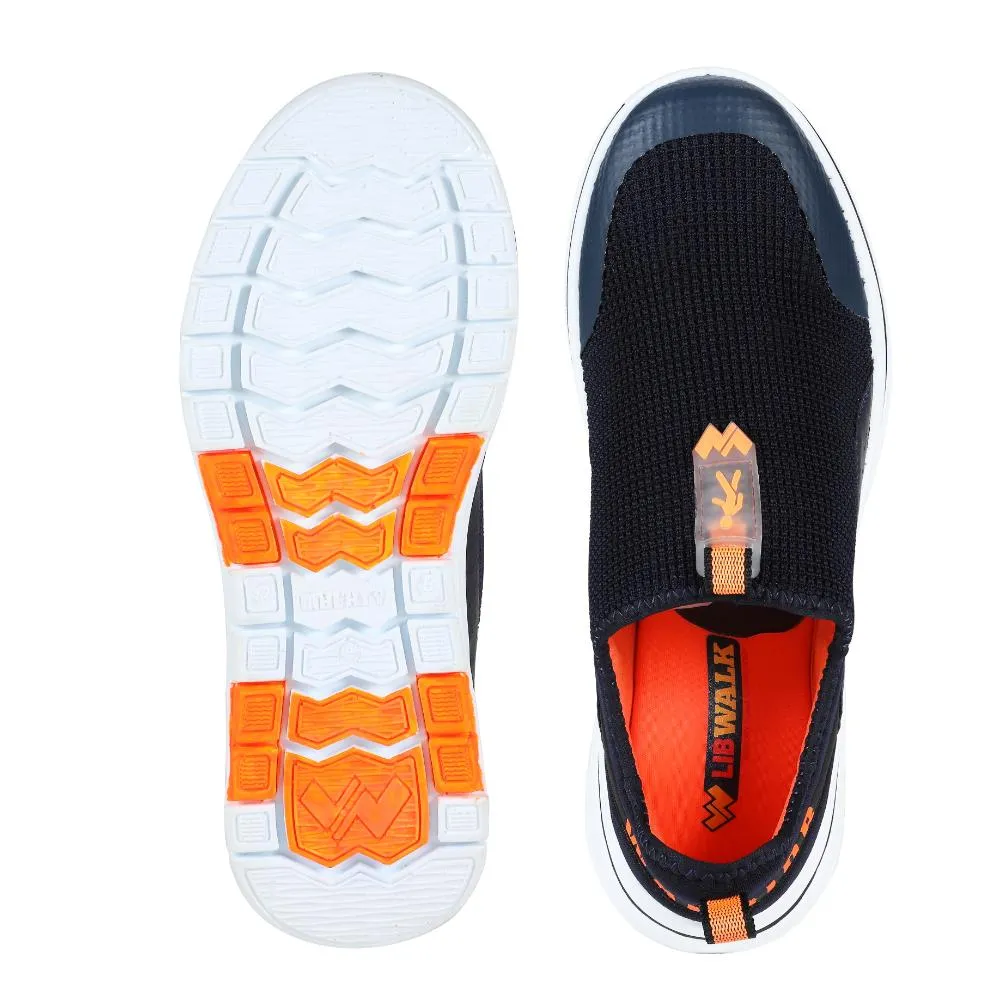 Chaussures décontractées sans lacets Warrior Orange pour hommes, marche facile par Liberty