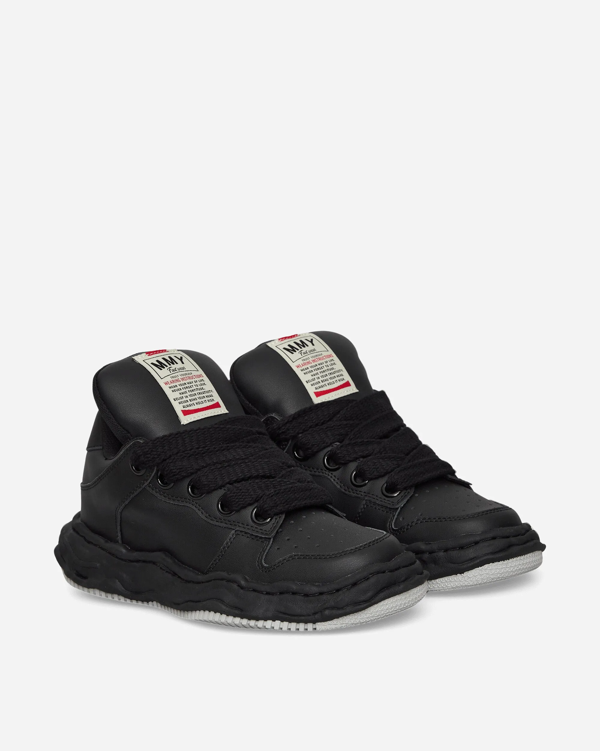 Wayne Puffer OG Semelle en Cuir Baskets Basses Noir