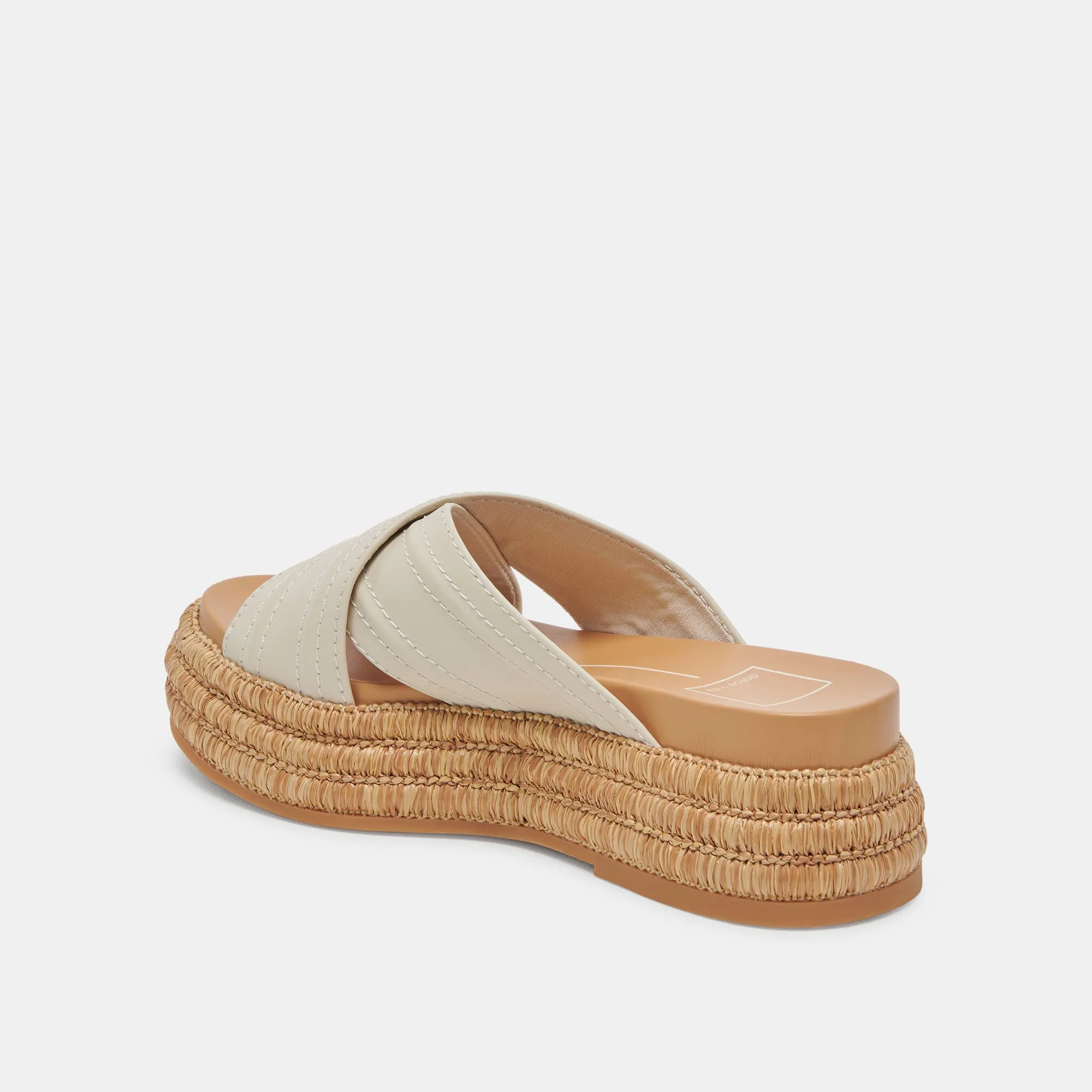 SANDALES WESLEE EN CUIR IVOIRE
