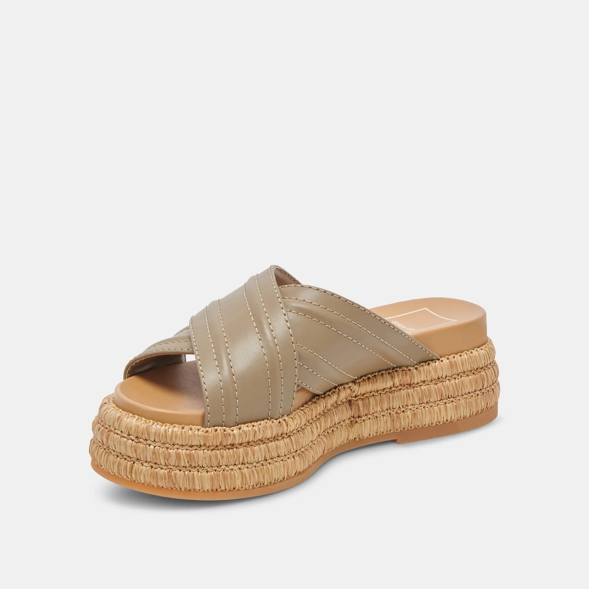 SANDALES WESLEE EN CUIR OLIVE