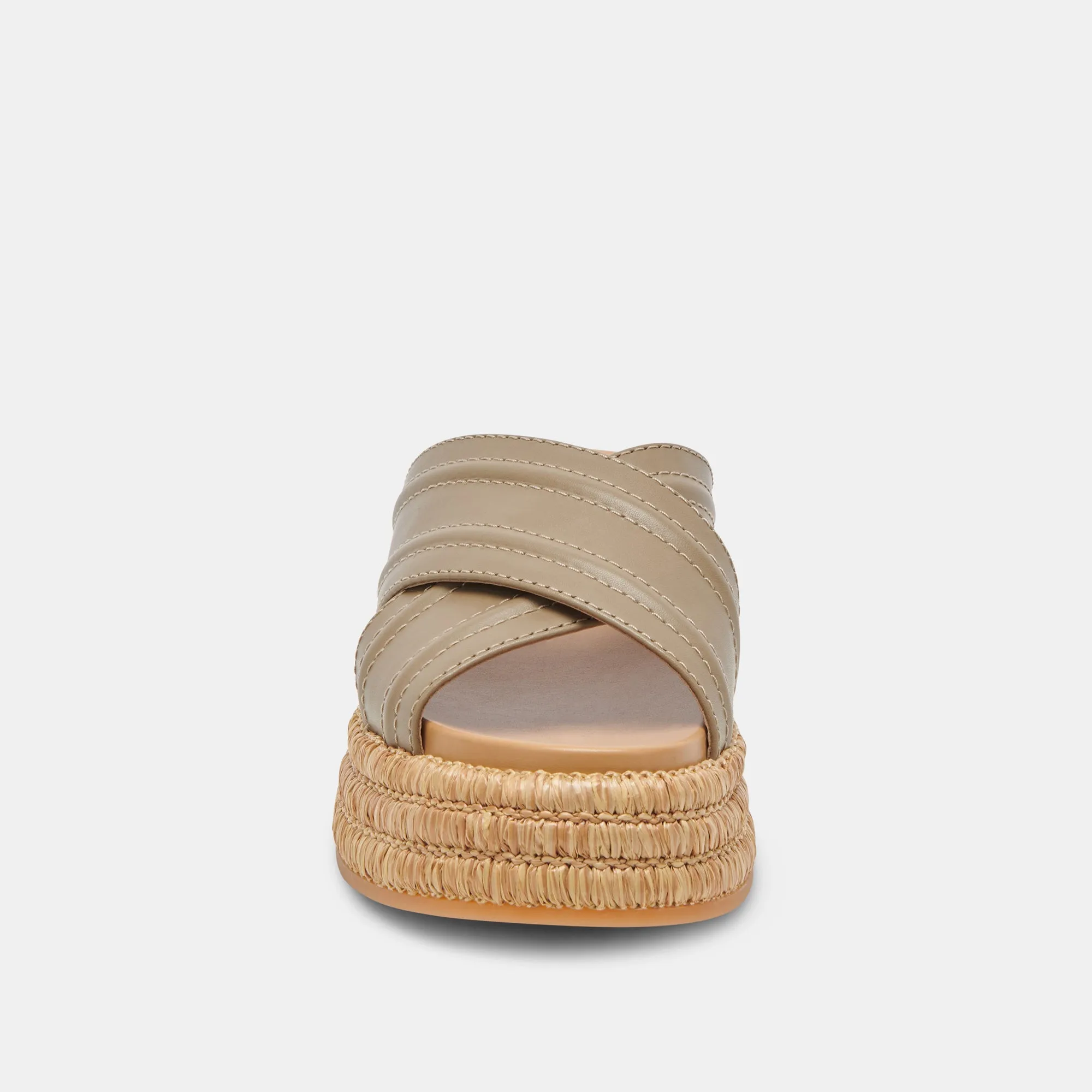 SANDALES WESLEE EN CUIR OLIVE